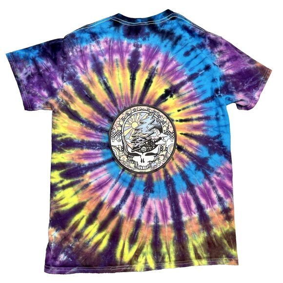 Grateful Dead Spiral Trippy Bears Tie Dye‎ Classic Rock Music Band T Shirt - Picture 1 of 7